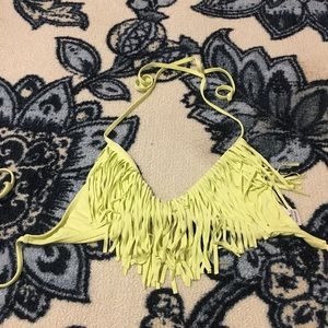 l*space Swim - L*SPACE Light Lime Fringe “Audrey” Bikini Top! l*space Swim - L*SPACE Light Lime Fringe “Audrey” Bikini Top!